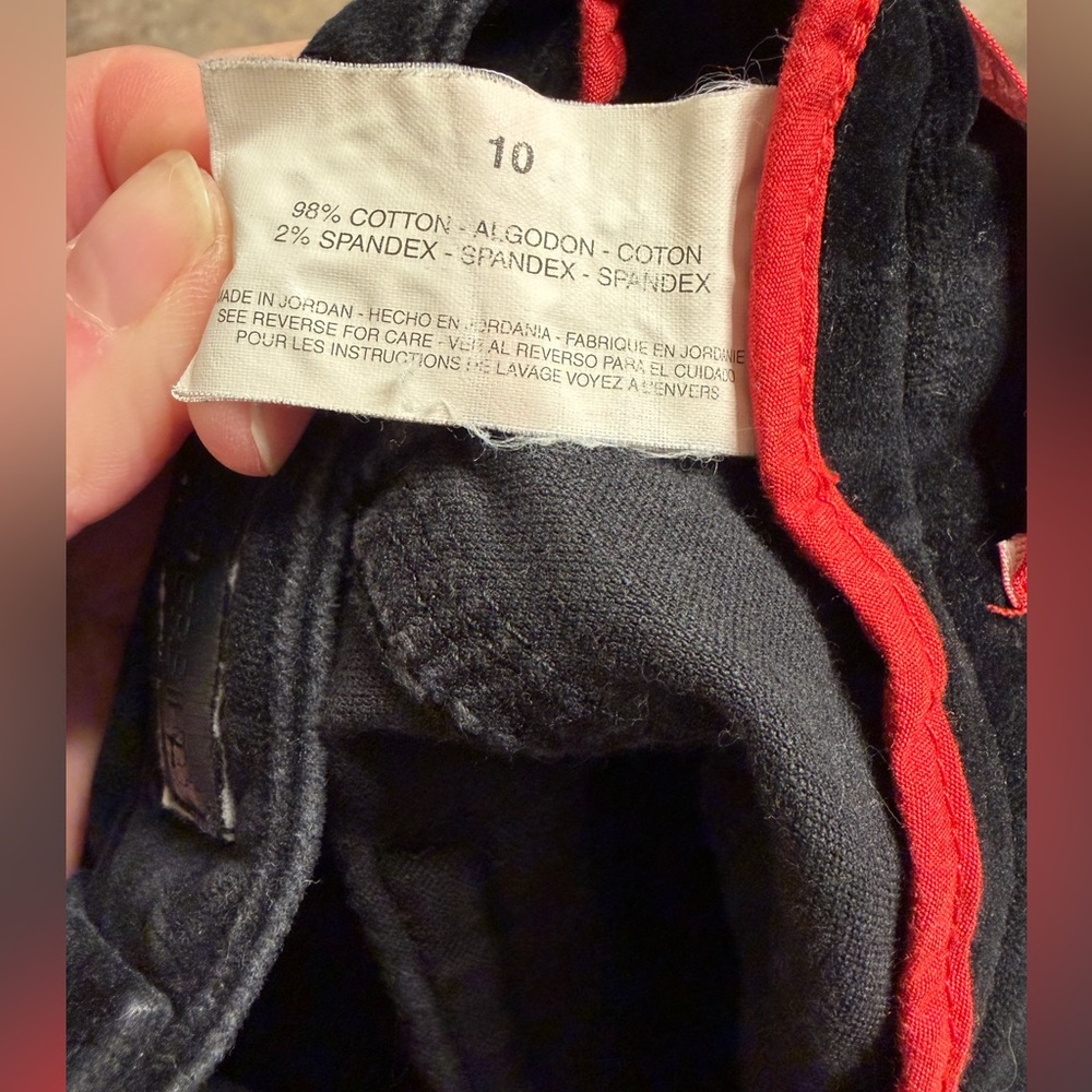 Gloria Vanderbilt Black and Red Wide Leg Pants